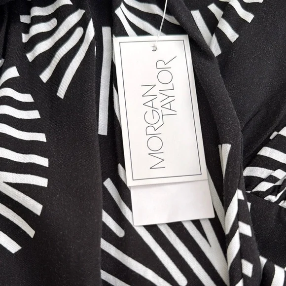 Elegant Black and White Patterned Skirt - Picture 8 of 9